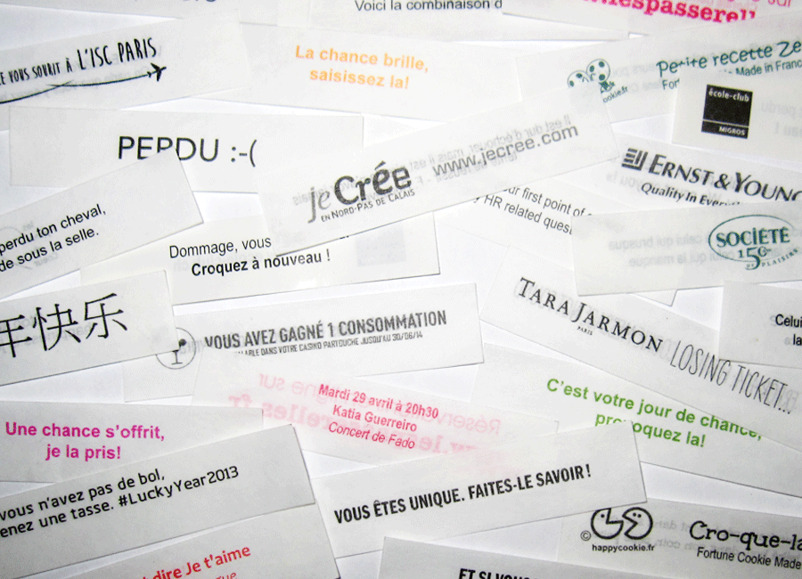 Personnalisation messages Fortune Cookies