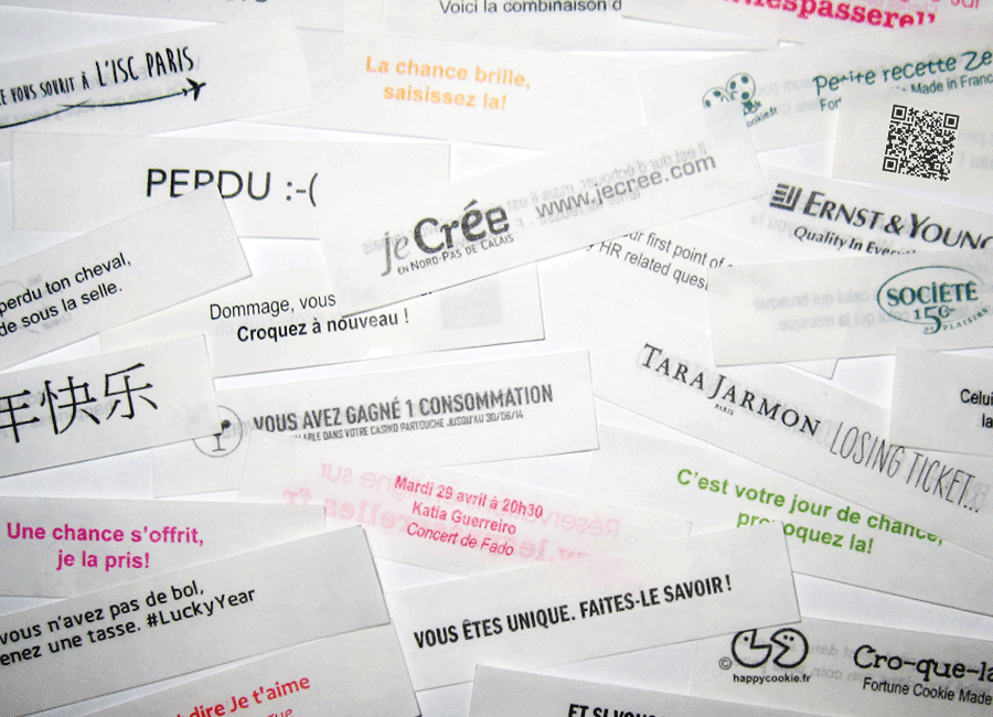 Personnalisation messages Fortune Cookies